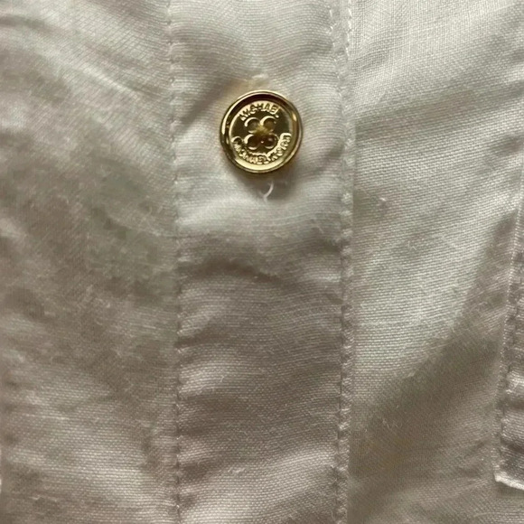 Michael Kors 100% Ramie Hi Low Short Sleeve Dress Tunic Size XS - Picture 9 of 13